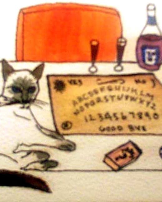 Ouija Cats Limited Edition WC print