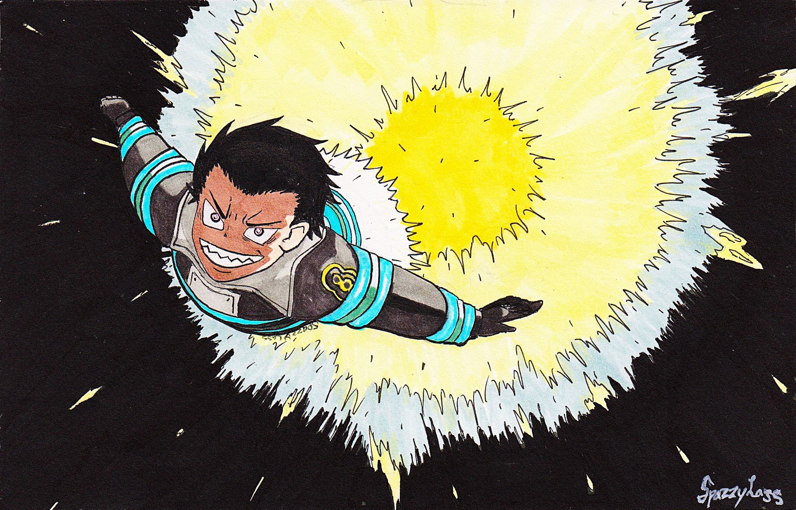 Fire Force Explosion Fan Art ft. Shinra Kusakabe by SpazzyLass_Official